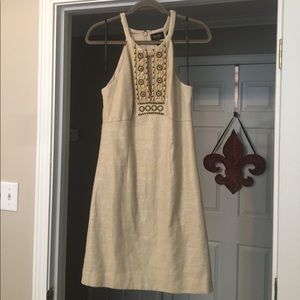Linen peek a boo dress by Laundry